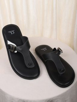 Carlton London - Solid Black Sandals
